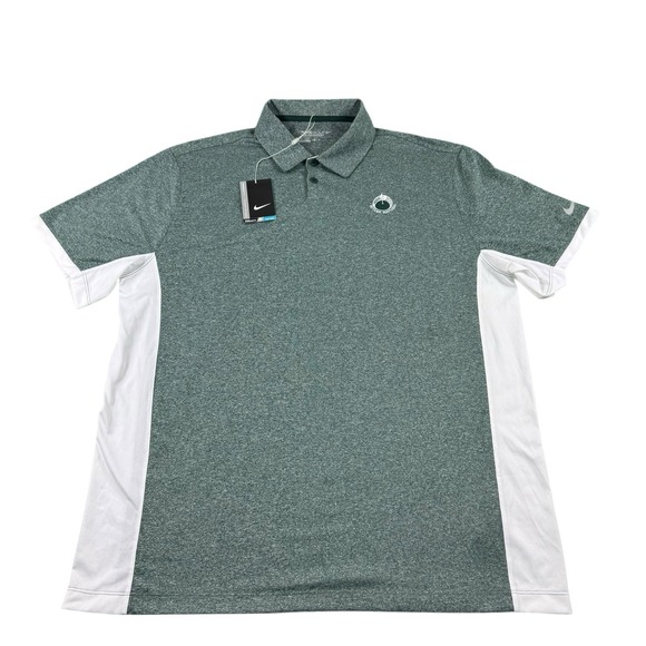 Nike Golf Heathered Green Butler National S/S Performance Golf Polo XL NWT - Picture 2 of 8